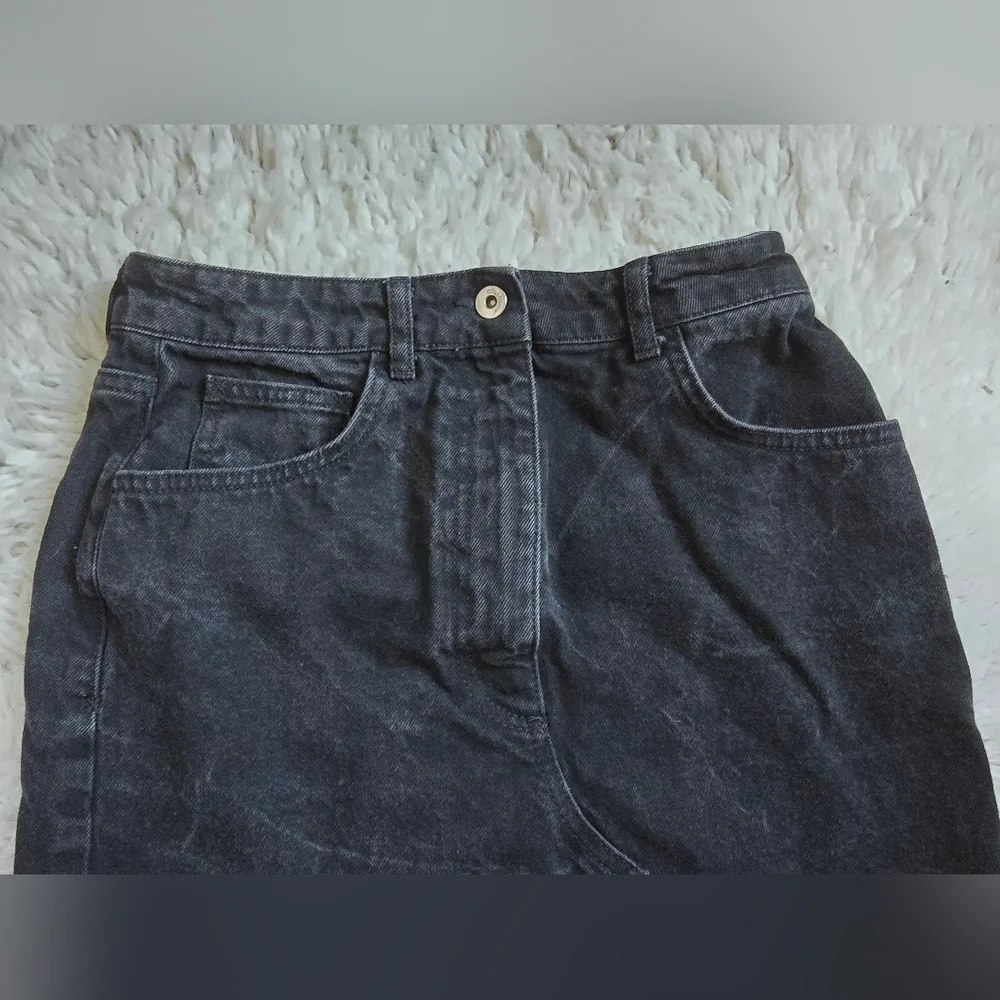 Asos Collusion Black Denim Skirt